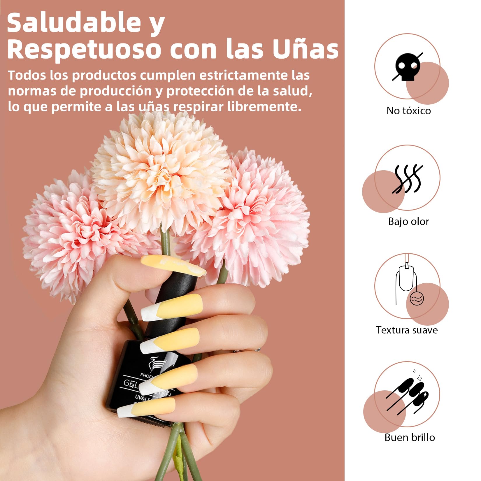 Phoenixy Kit Uñas Semipermanentes, 24 Colores Esmaltes Semipermanentes Para Uñas Set Completo con 48W Lampara kit Uñas de Gel Regalos Para Mujeres Kit Manicura