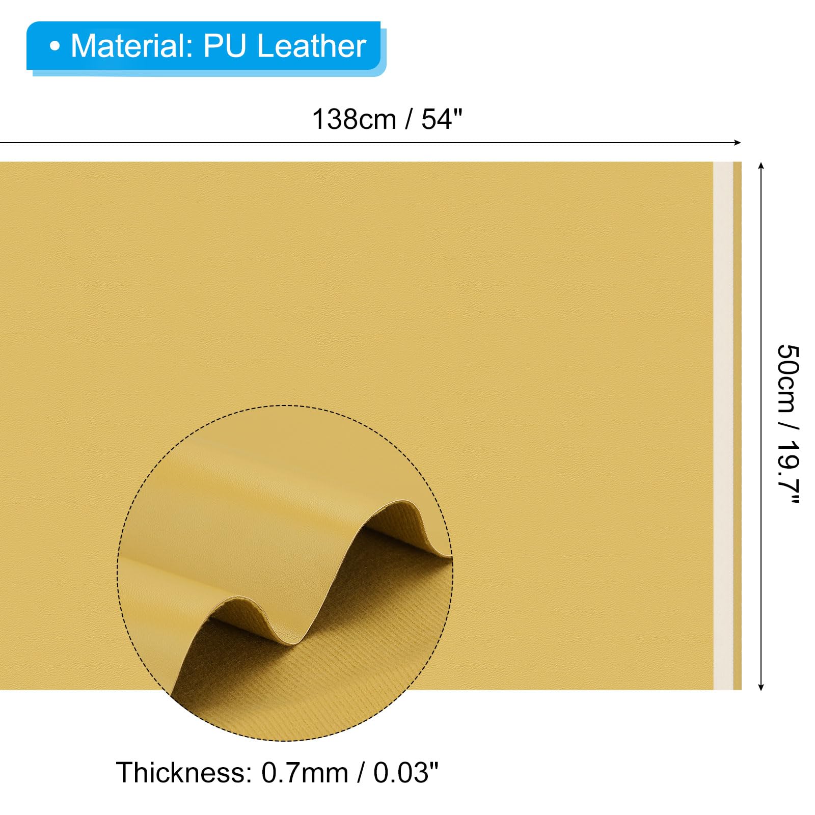 PATIKIL 54x19.7x0.03 Inch Faux Leather Sheets - Image 2