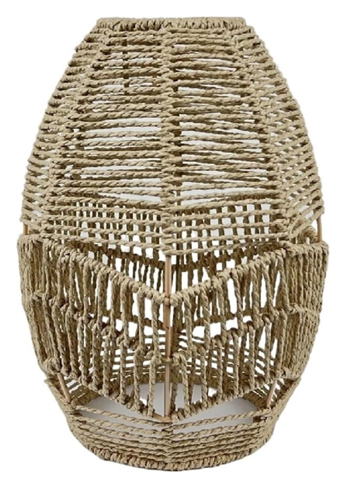 Lampshade， Geometric Shade Light Hanging Cover Handwoven Lampshade Fixture Bedroom ﻿(12)