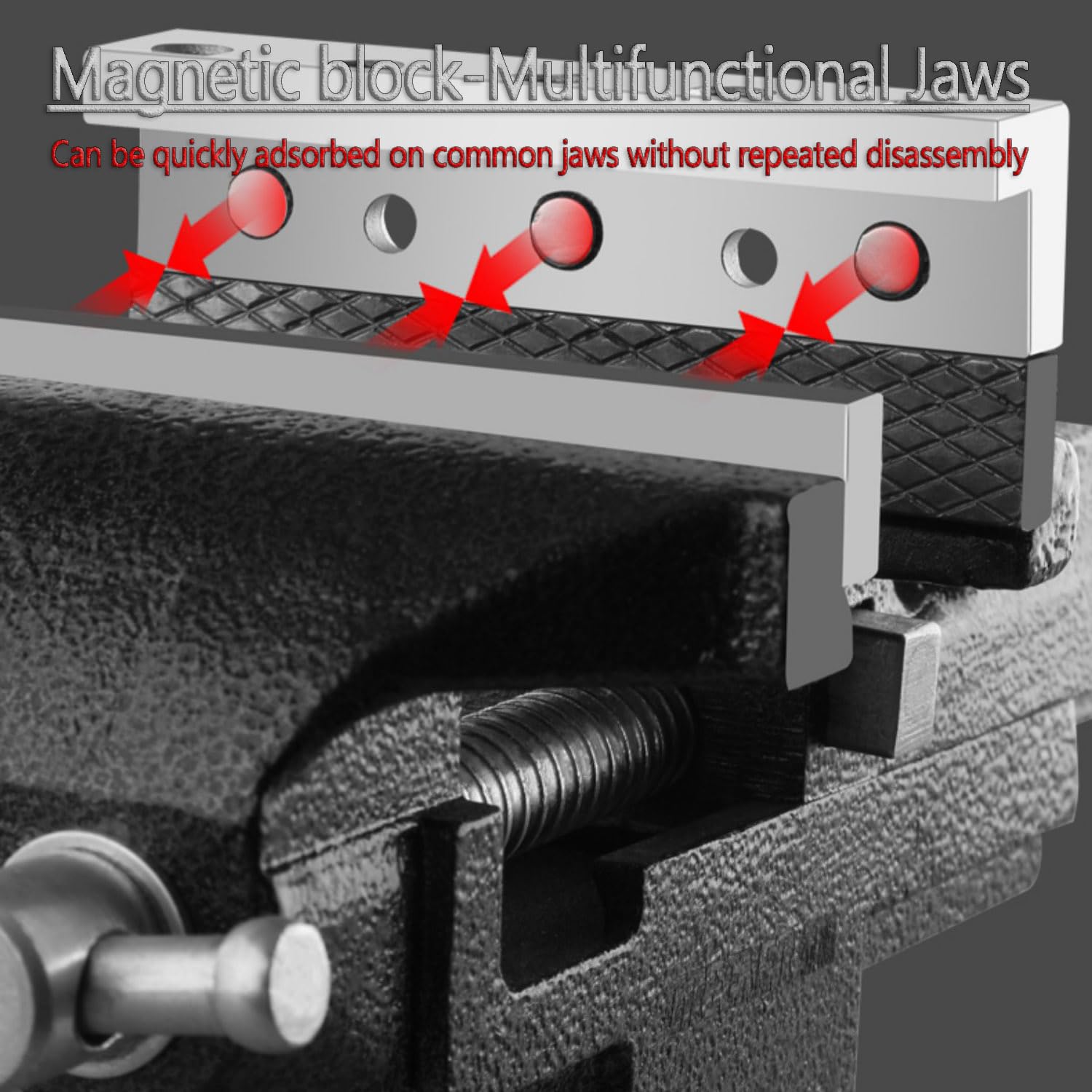 Étaux, Étau de table universel 2 en 1 avec mâchoire multifonctionnelle et bouton réglage rapide, étau d'établi rotatif à 360° pince travail(D)