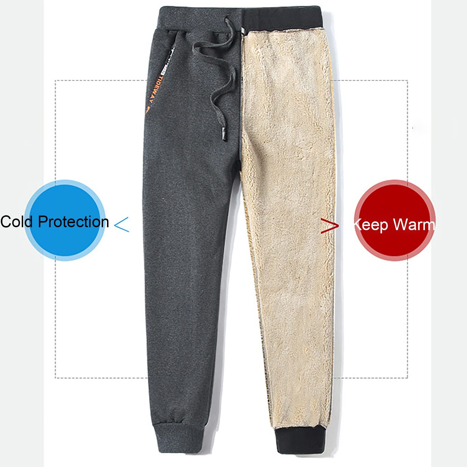 WEITING Pantaloni da Jogging, Pantaloni da Allenamento da Uomo in Pile con vestibilità Dritta, Pantaloni della Tuta con Tasche Ed Elastico in Vita, Pantaloni Pantaloni Uomo