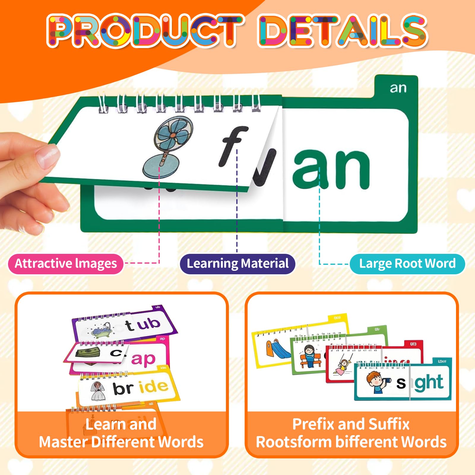 30 Read and Rhyme Flip Books,Reading And Rhyming Words Abc Vocabulary Flash Cards - Image 4
