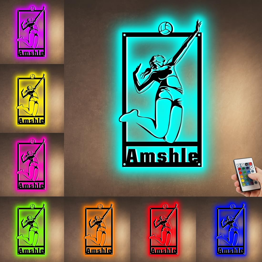 Personalized Volleyball Player Poster Customizable Volleyball Girl