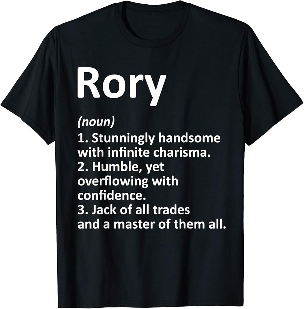 RORY Definition Personalized Name Funny Birthday Gift Idea T-Shirt