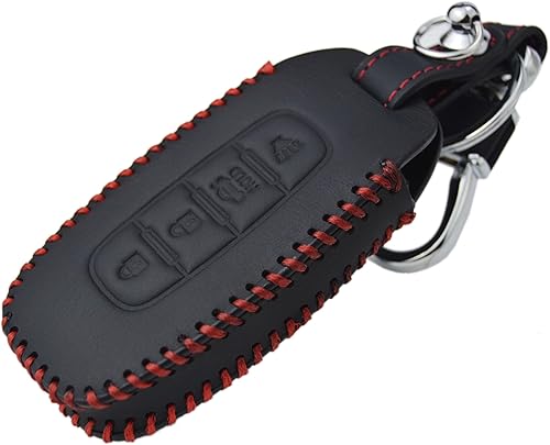 Miniatura 3 de Cubierta de llave de cuero con costura hecha a mano para Nissan Rogue SL Ariya FWD Pathfinder X-Trail Sentra Murano Kicks 2023 2024 2025 285E3-7LA6A