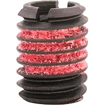 E-Z LOK Threaded Insert for Metal 12L14 Carbon Steel Thread Inserts 4-40 Internal Threads, 10-32 External Threads, 0.250" Length Pack of 10