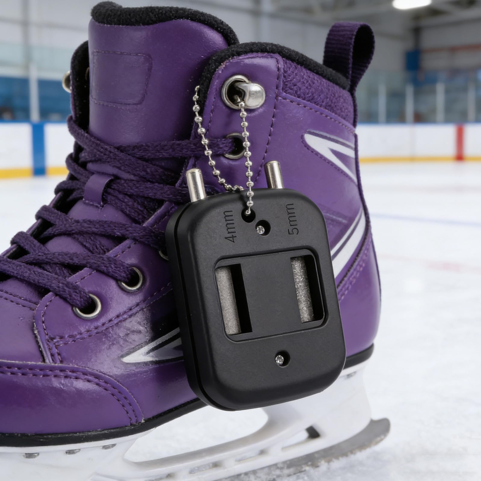 YARNOW Affûteur de Lames de Patins à Glace, Outil d'affûtage Rapide et Pratique pour Patins de Hockey et artistiques, Pierre à aiguiser Manuelle, Accessoires de Patinage pour Patineurs.