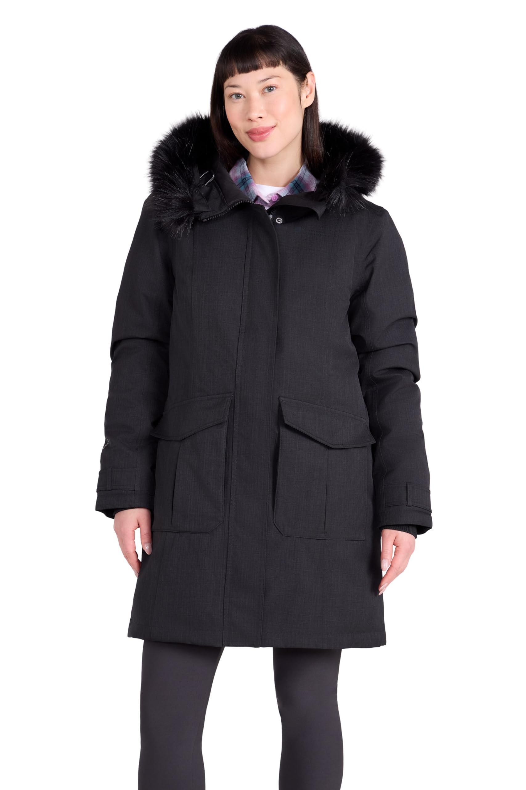 Mountain Warehouse Women's Jet Black Aurora Down Jacket - Waterproof & Breathable Puffer Coat With Taped Seams & Down Proof Lining - For Spring Summer, Camping 12