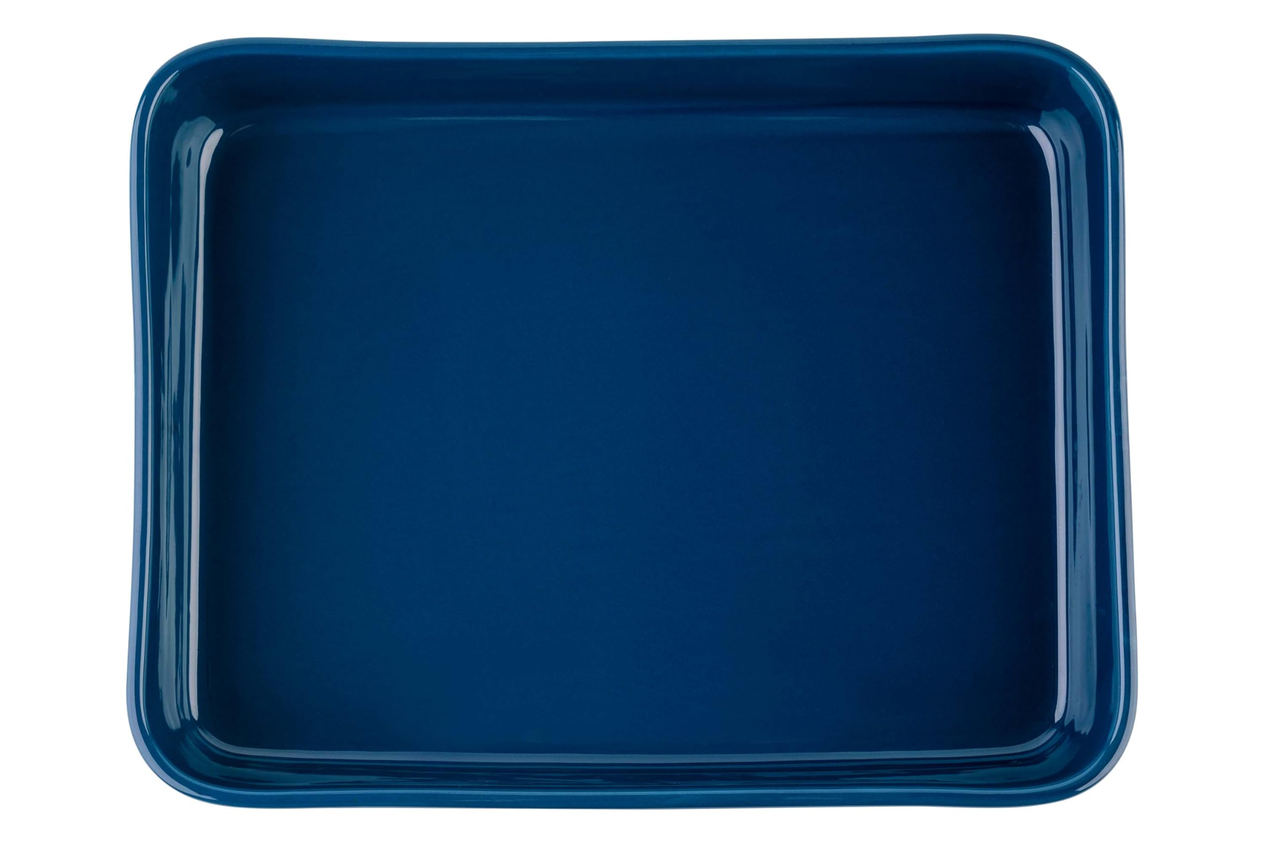 Sallys Stoneware Ofenform eckig 36 x 28 x 7 cm - Auflaufform aus natürlichen Materialien, kratz- und schnittfest (Night Blue)