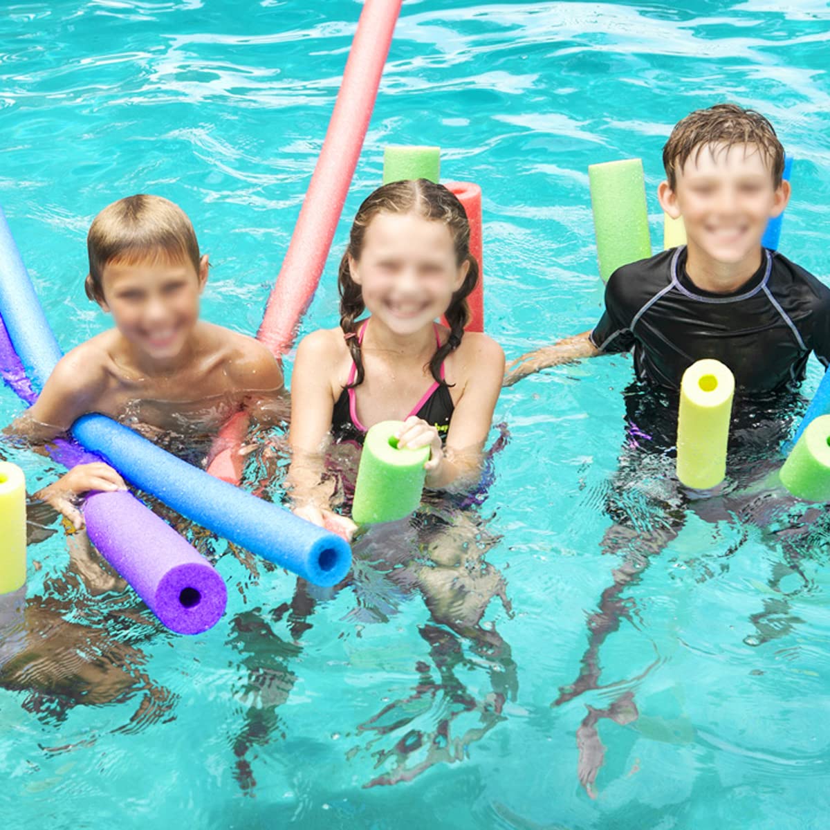 Noodle Sling Mesh Chair Avec 2 Nouilles De Piscine, Filet De Nouilles De Piscine Pliable Pour