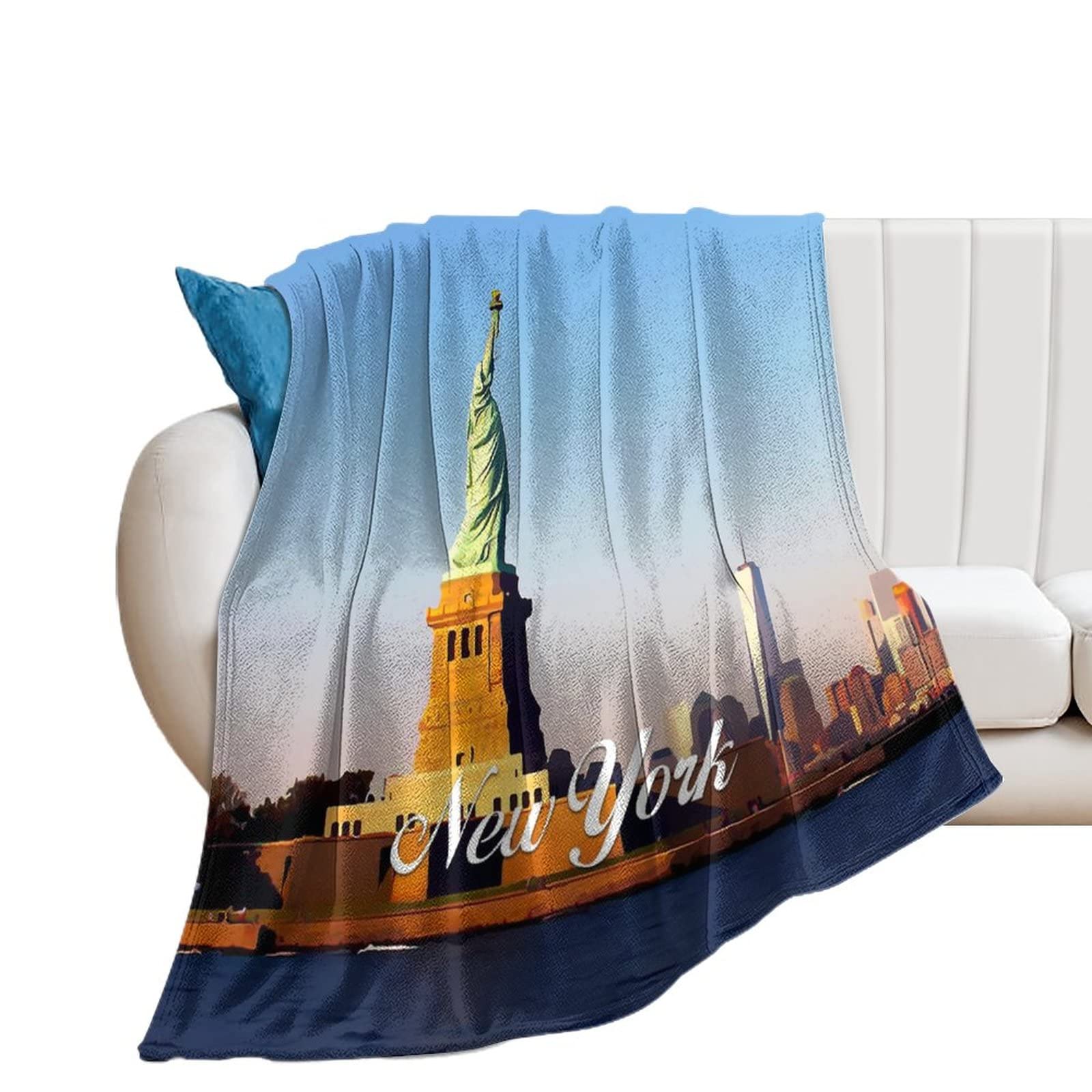 Jeté de lit New York en peluche pour cocooner sur le canapé du salon