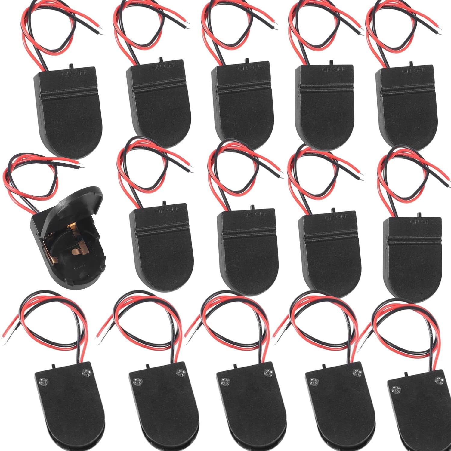 15pcs CR2032 3V Button Battery Holder Coin Cell Battery