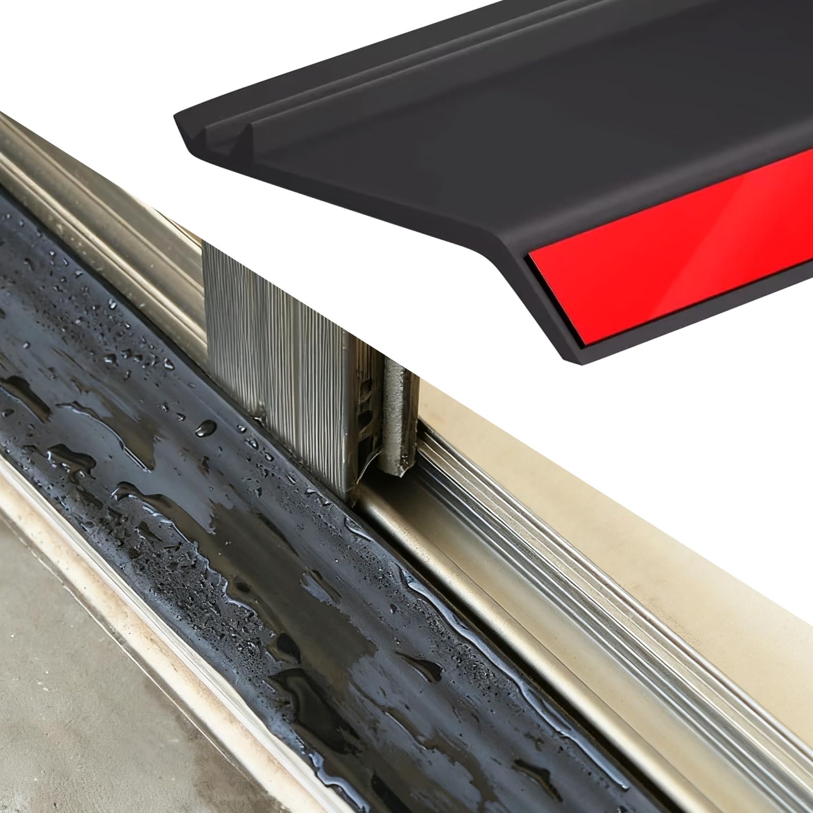 3M/5M Black Door Rain Drip Edge for Windows Sill Strips Rain Deflector, Self-Adhesive Window Gap Water Barrier, Door and Window Rain Drip Guard, Weather Resistance for Indoor Outdoor (4.5cm,3M)