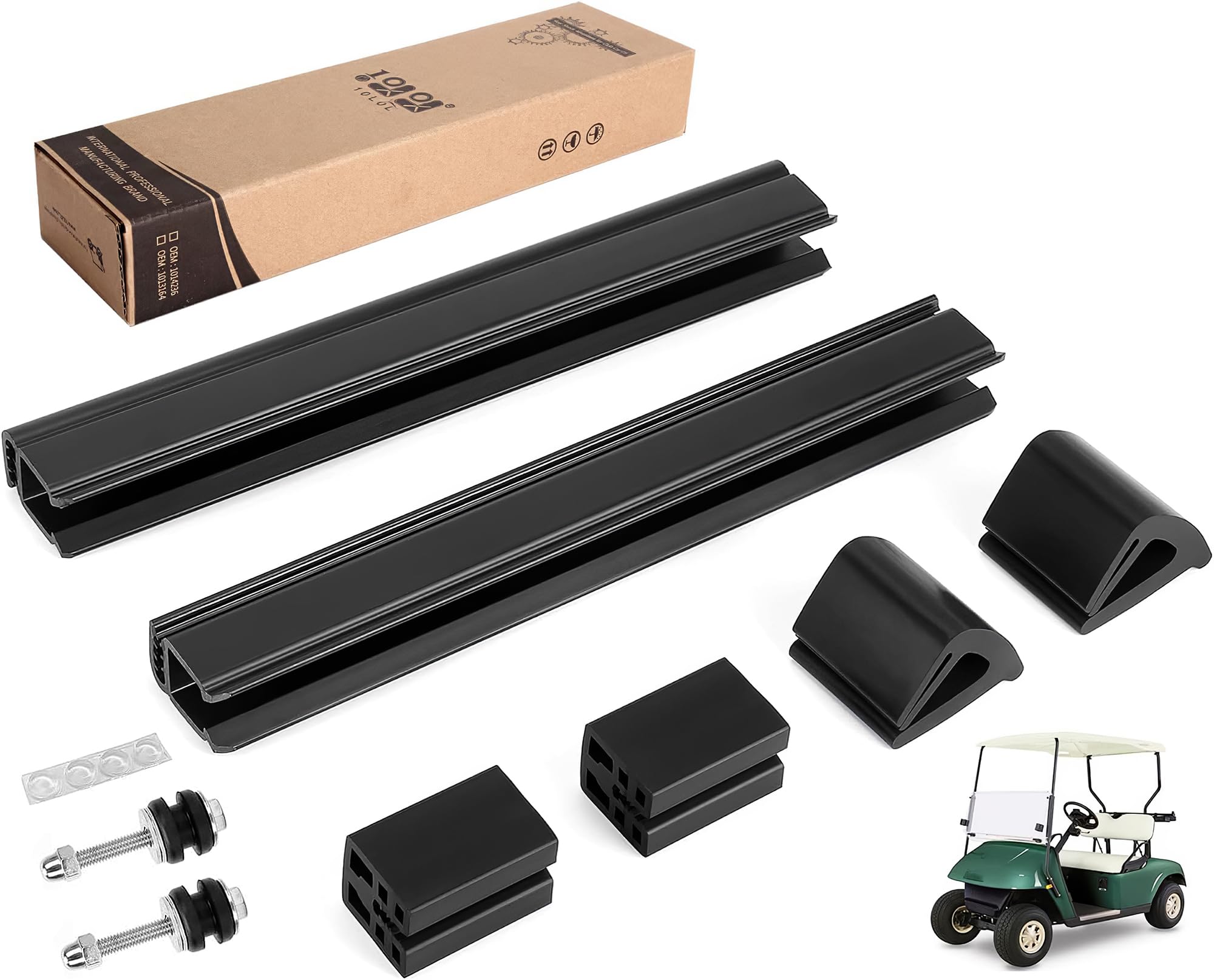 Photo 1 of 10L0L Golf Cart Windshield Mounting Clips Kit for EZGO TXT DCS PDS 1994-2013, Fit 3/4" Square Tube, OEM# EGWHC12, EGWHC10, 618485