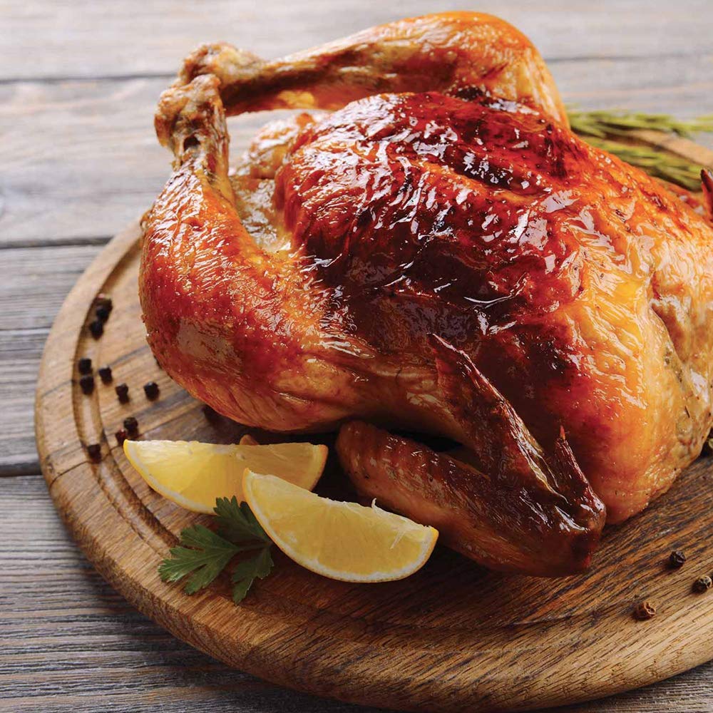 Royal Bernard - Assortiment Automnal - Colis de Viande de Volaille - 4 Barquettes de 4 Savoureux Produits - 1 Roulé de Dinde + 1 Poulet Entier + 4 Cuisses Poulet Label Rouge + 4 Paupiettes