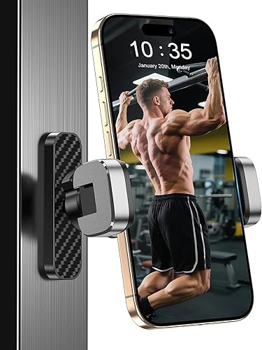 Miniatura 9 de Soporte magnético para teléfono de gimnasio: soporte magnético ajustable de 360 grados, accesorios de gimnasio para hombres y mujeres, compatible