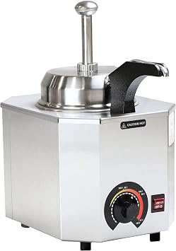 Paragon Pro Deluxe 2028C Heated Pump for Professional Concessionaires Requiring Commercial Quality & Construction 500W Accommodates #10 Can, Silver
