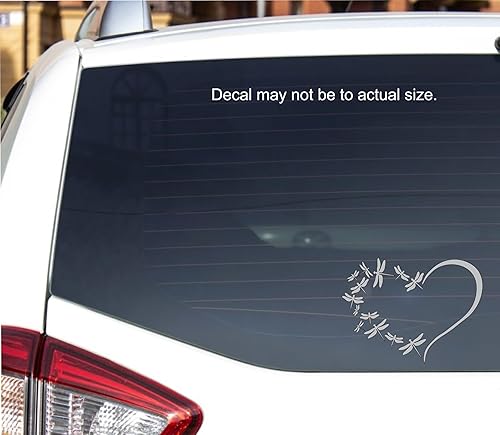 Miniatura 7 de Calcomanía de vinilo troquelado para ventana de automóvil, camión y mariposas con forma de corazón y mariposas (rosa)