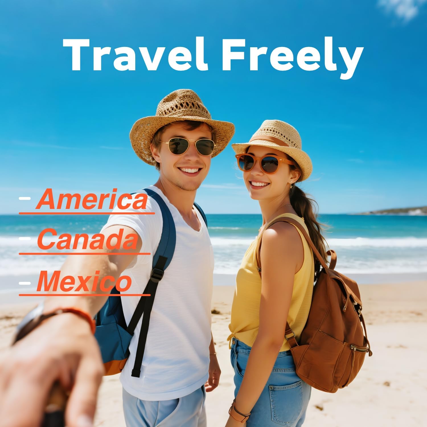USA Canada Mexico eSIM 10GB 10 Days - 4G LTE High-Speed Network, Prepaid eSIM for Tri-Country Coverage, Hotspot Support, Multi-Carrier for Unlocked iPhone and Android