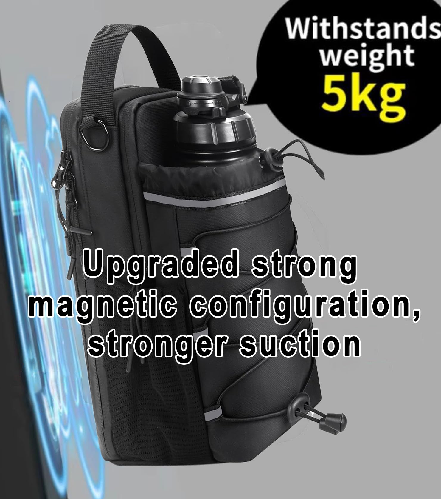 Produktbild von Flasche Gym Magnetische Sporttasche - Wasserdichter Fitness-Trainingsbeutel Mit Verstellbarem Gurt - Für Handy, Flasche & Zubehör Sporttasche Für Fitnessstudio