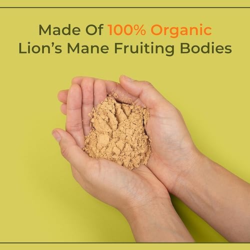 Miniatura 7 de Naturealm - Polvo de melena de león - Superalimento para la salud cerebral apoya la concentración y la salud nerviosa, 2.1 oz, suministro para 60