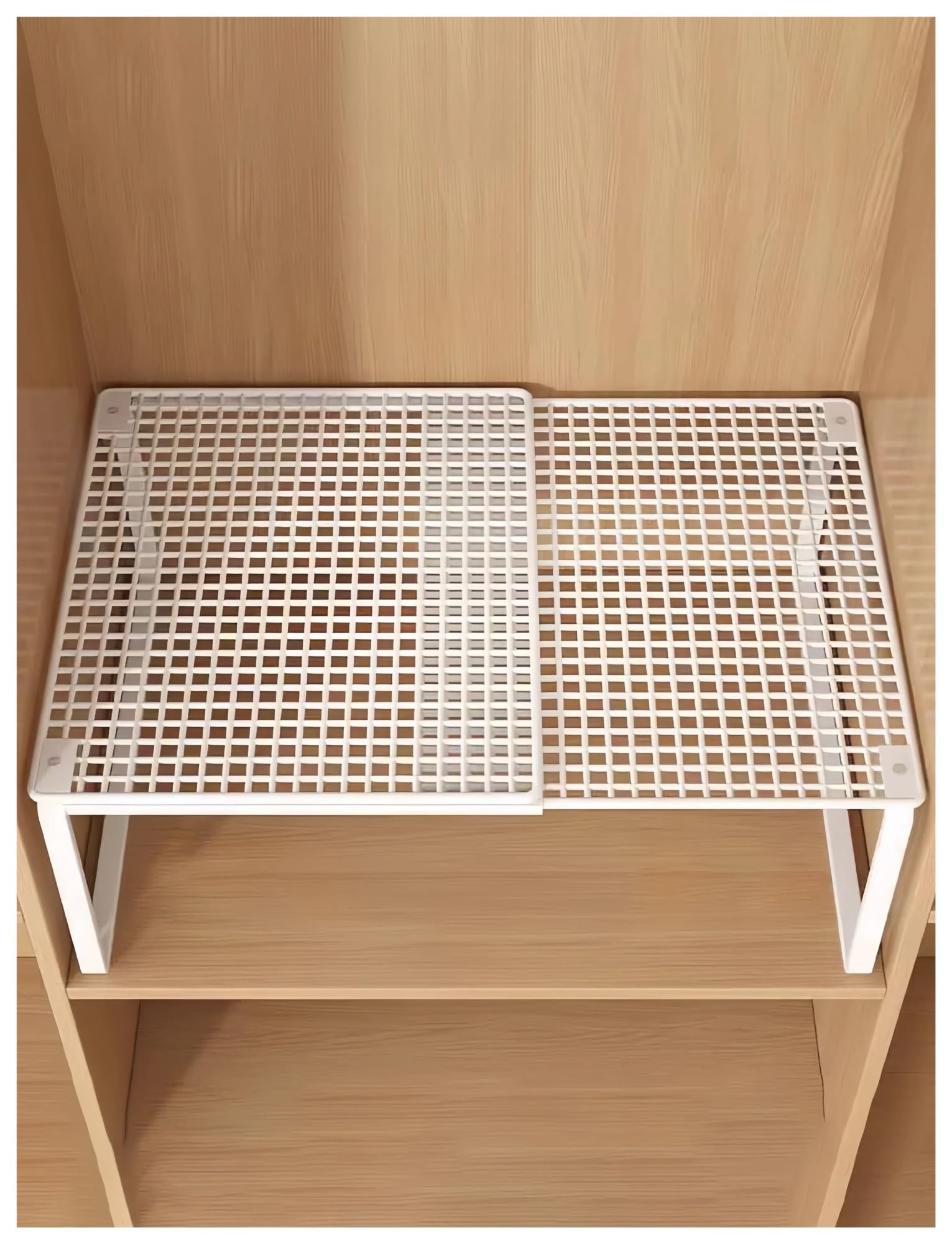 Mensola separatrice espandibile regolabile, versatile, per armadio, spogliatoio, scarpe, ufficio, cucina e bagno (latte, L, 35 x 31 cm)