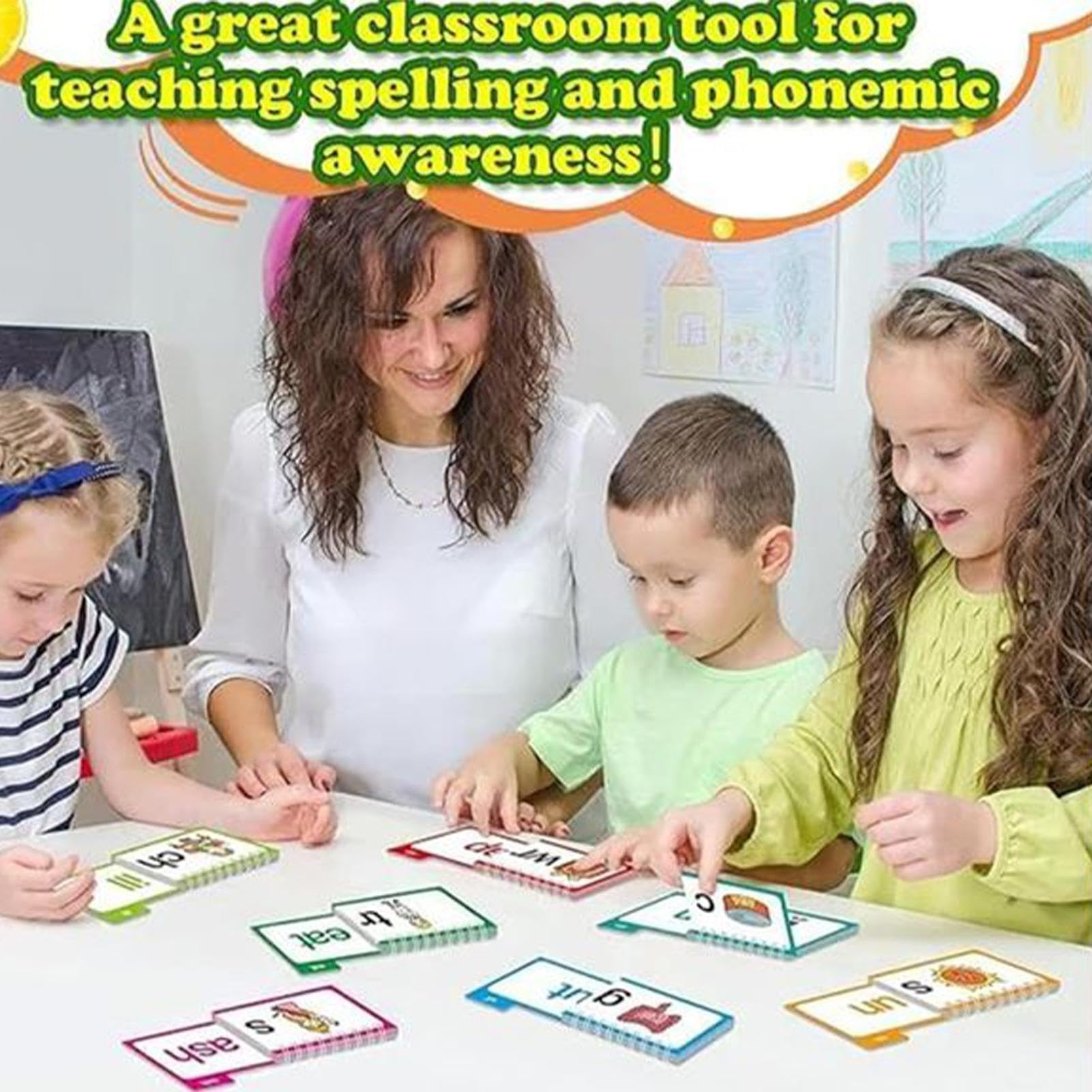 30 Read and Rhyme Flip Books, Word Family Flip Books, ABC Vocabulary Flash Cards, Reading Fliping Book, Learn to Read Phonics for Kids