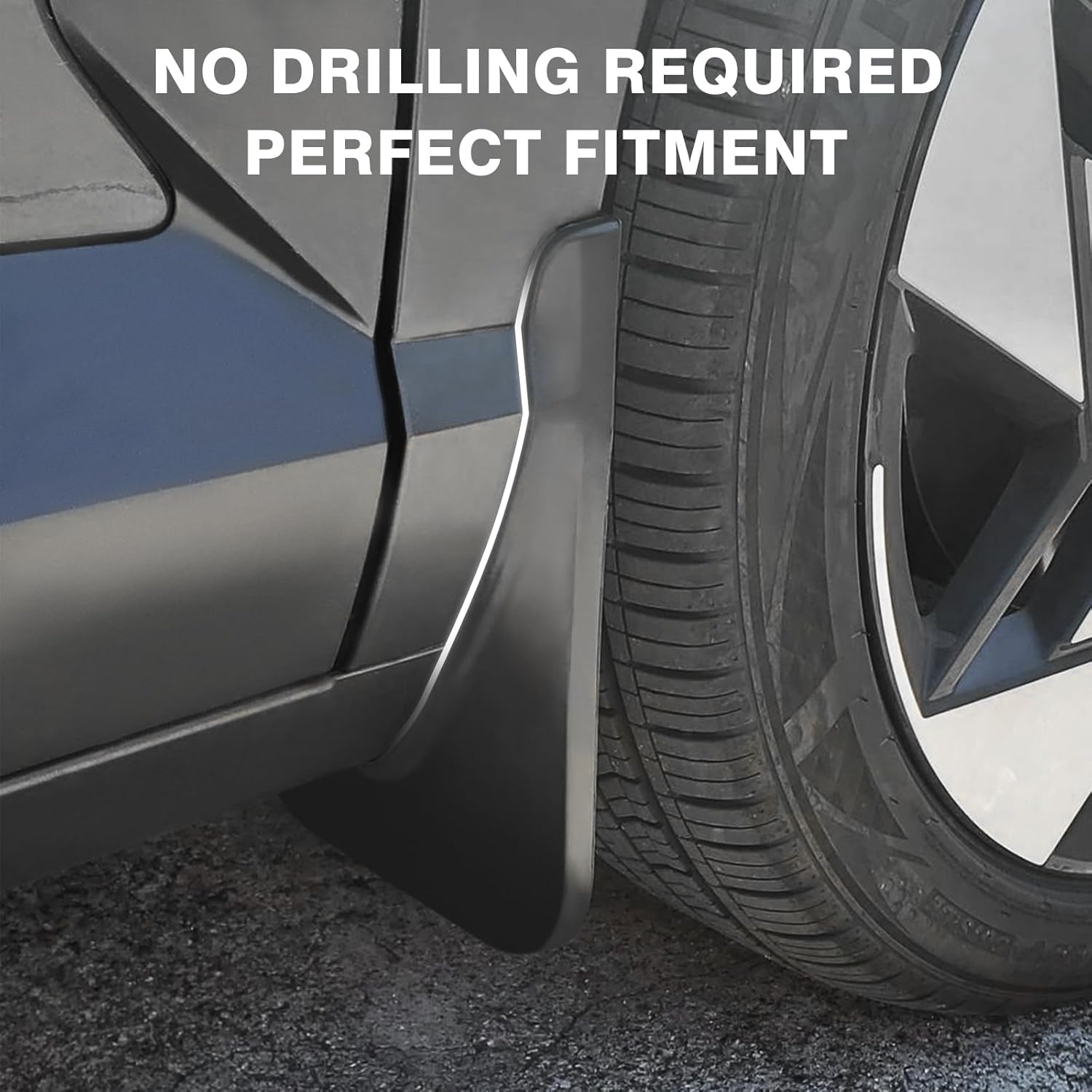 Muslogy for 2024 2025 2026 Kona Mud Flaps Splash Guards Front & Rear 4Pcs Fender Flaps No Drilling Required Compatible with Hyundai Kona 2024 Accessories(Won't Fit N Line Model)