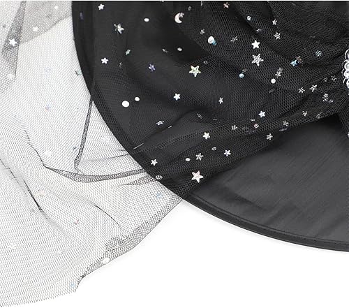 Miniatura 4 de Century Star Sombreros de bruja para mujer, sombreros de Halloween con velo para adultos, accesorios de disfraz de bruja para fiestas