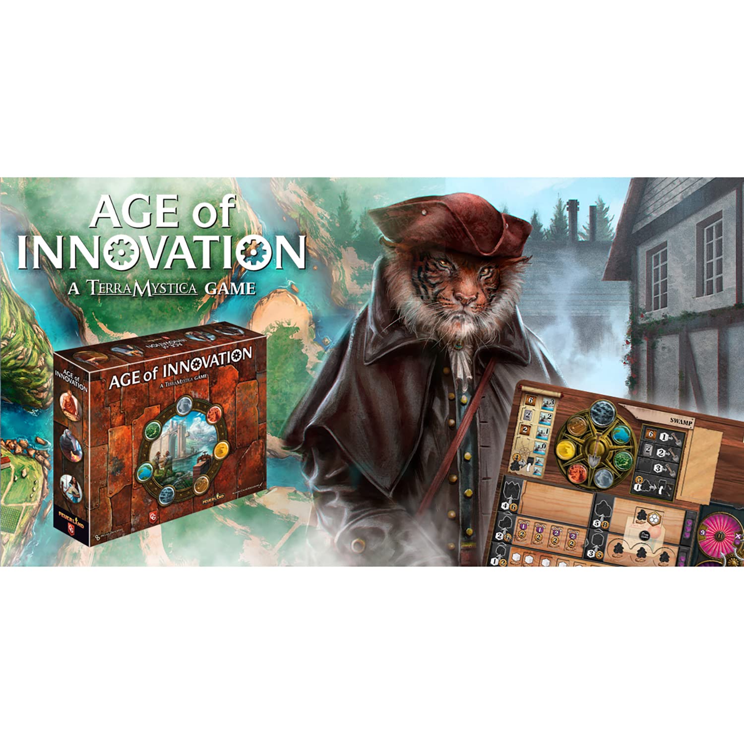 Capstone Games: Age of Innovation - A Terra Mystica Game Gioco da tavolo di strategia di fazione, età 14+, 1-5 giocatori, 40 minuti, versione inglese