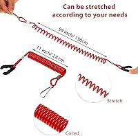 Vista 2 de Frienda 4 llaves universales para interruptor fuera de borda con interruptor de parada, cordón de seguridad para la mayoría de motores de tablero