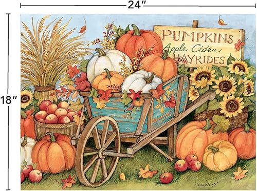 Miniatura 5 de Lang 500PC Puzzle WHEELBARRW, carretilla de cosecha