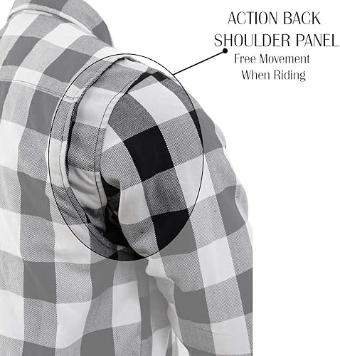 Miniatura 7 de Nexgen Heat NXM1601SET Riffraff - Camisa de manga de franela térmica para hombre, color negrogrisblanco, actividades al aire libre con batería,