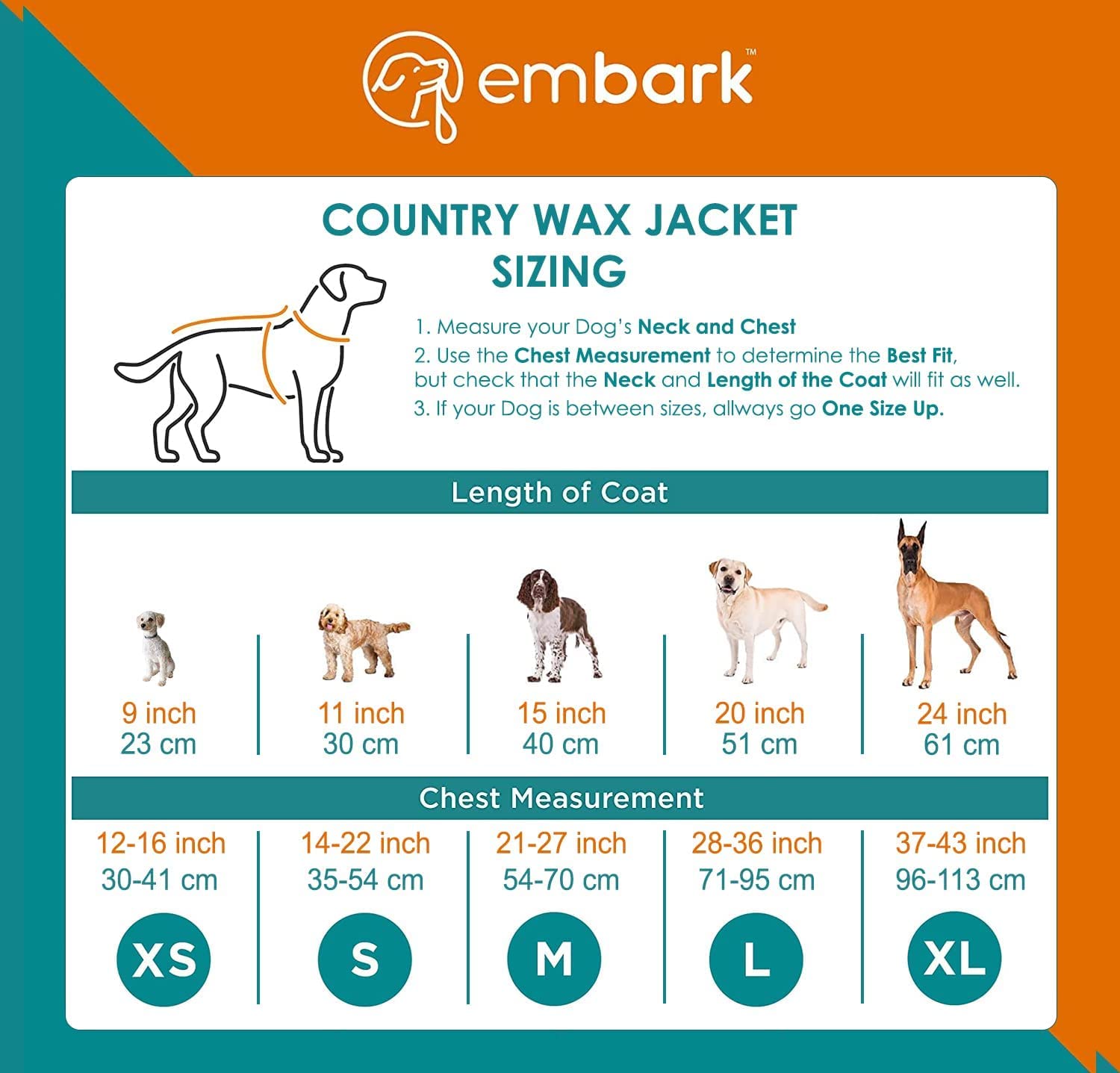 Embark Pets Wax Dog Jacket - Dog Coats for Colder Winter Days, Made from Cotton & Polyester, Water Resistant Dog Jackets for Extra Large Dogs, Our Dog Winter Coat Comes in 4 (Extra Large, Brown)