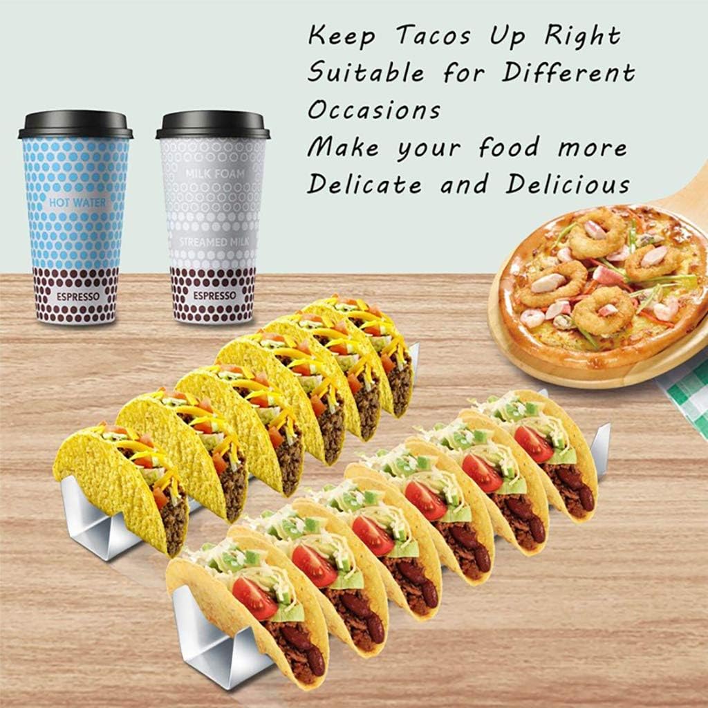 Hottest Sale Taco Holder Stand 2 Pack Stainless Steel Taco Plate Each Rack Holds Up to 8 Hard or Soft Shell Tacos Easy To Fill Tacos Plates Comes with a squeeze bottle and a cleaning sponge Best Deal 🛒 Taco Holder Stand 2 Pack Stainless Steel Taco Plate Each Rack Holds Up to 8 Hard or Soft Shell Tacos Easy To Fill Tacos Plates Comes with a squeeze bottle and a cleaning sponge