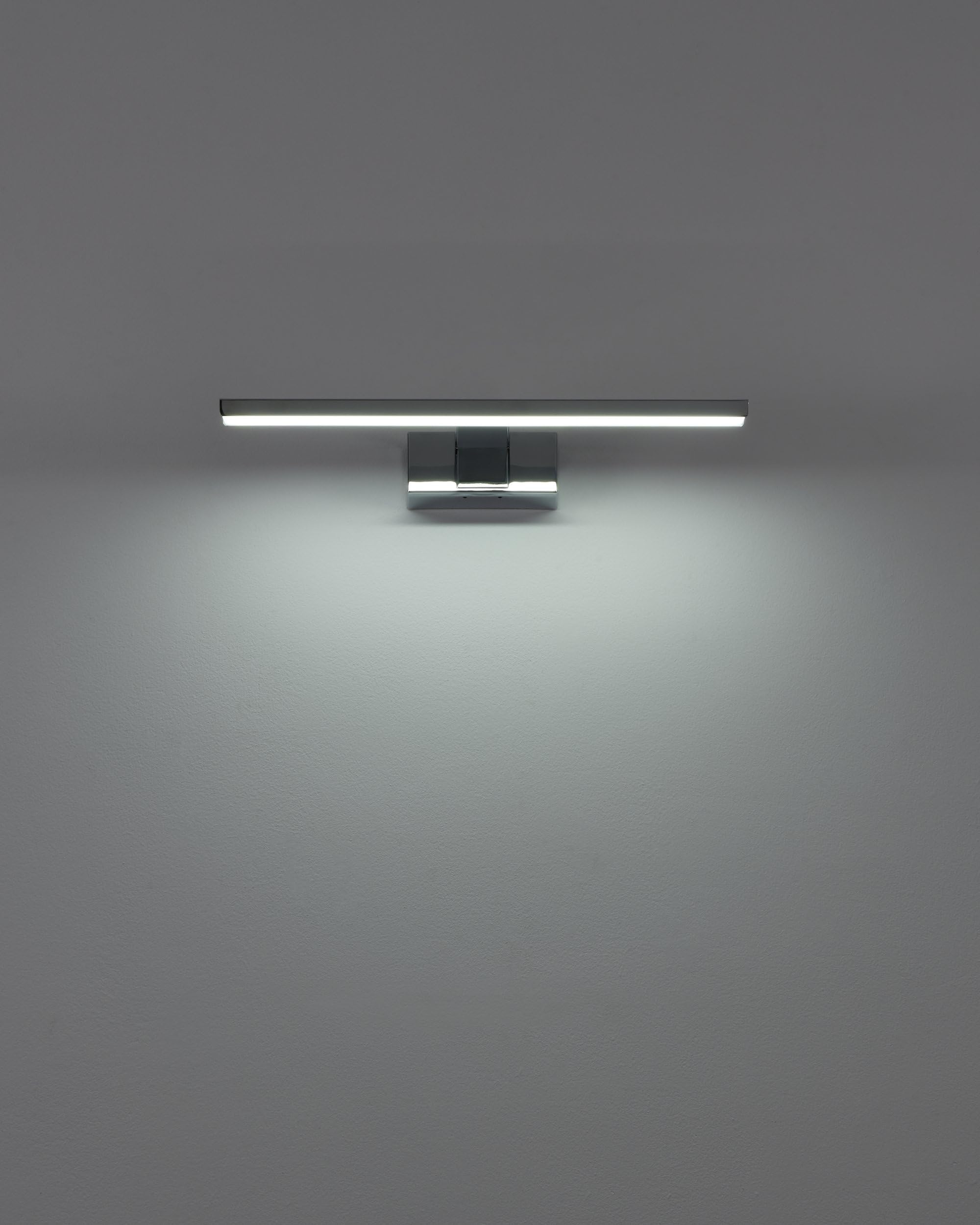 Eglo LED Applique miroir Conettilla, lampe salle de bain, aluminium chromé et plastique blanc, lumière blanc chaud-froid, IP44, L 40 cm