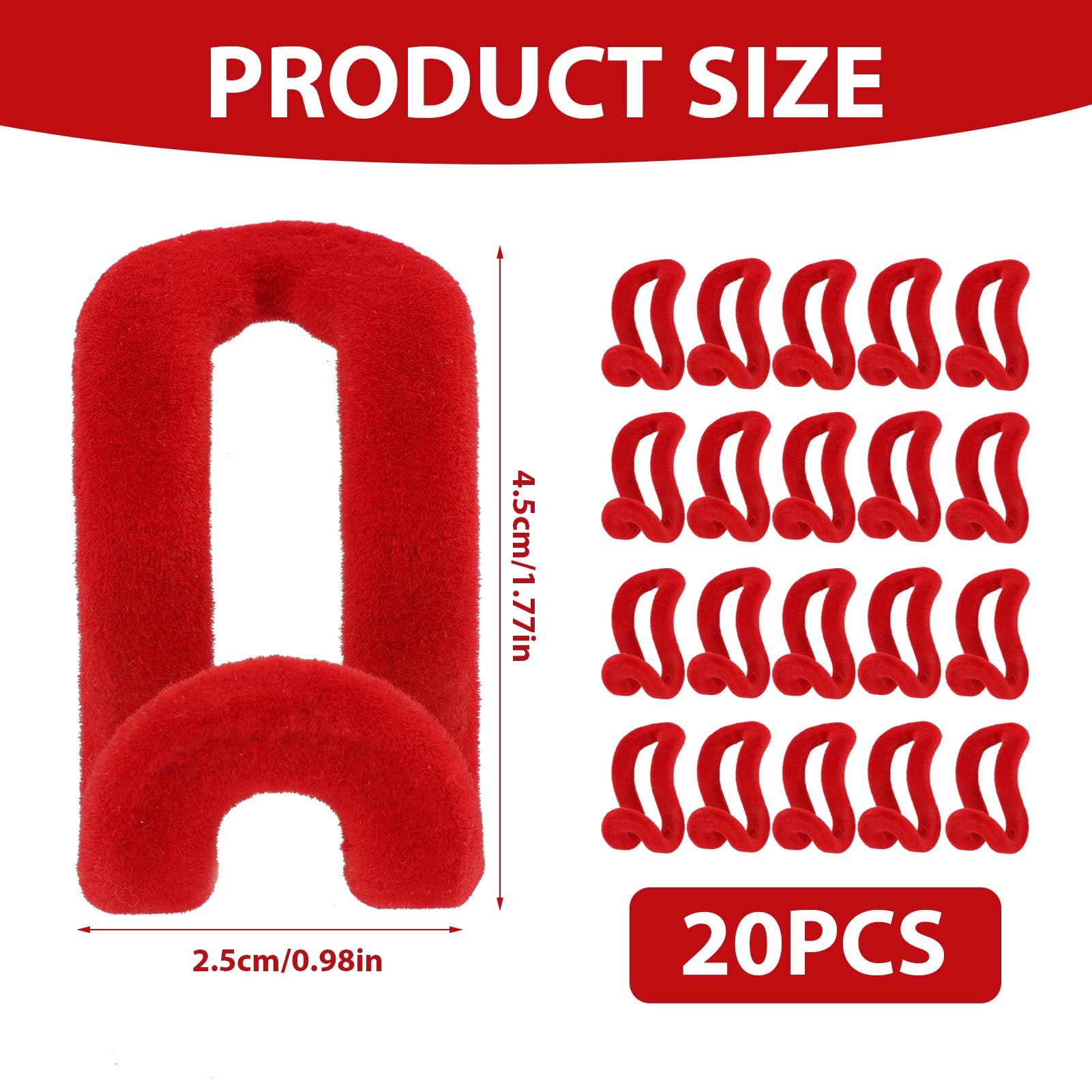 Lot De 20 Crochets De Connexion Cintres Velours Antidérapants - Extension Pour Maximiser L'Espace Armoire