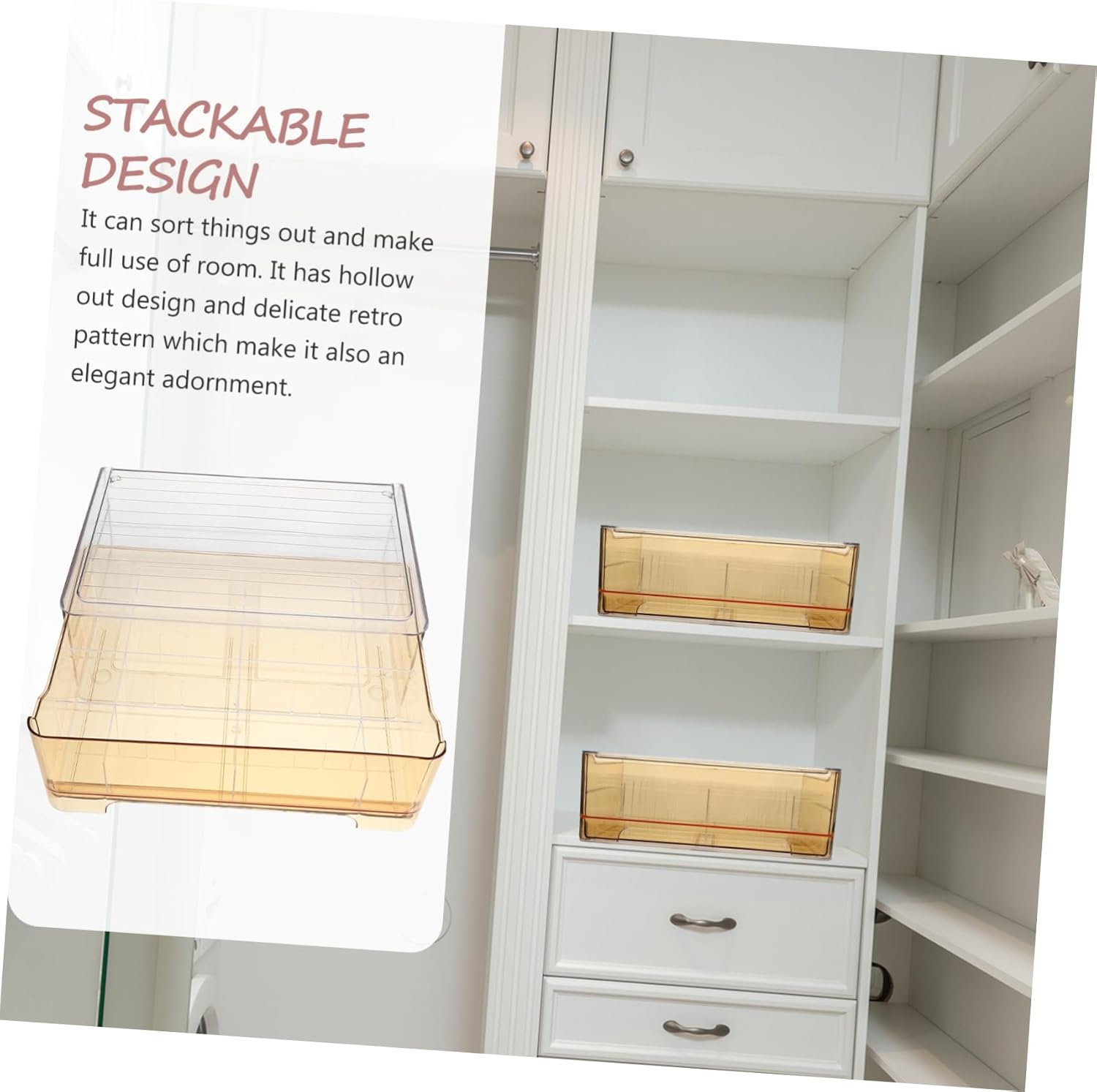 Cabilock 16Grid Underwear Organizer Storage Bin Organizer for Closet and Bedroom Stackable Storage Box with Dividers for Tidy Clothing Organization for Socks Bras