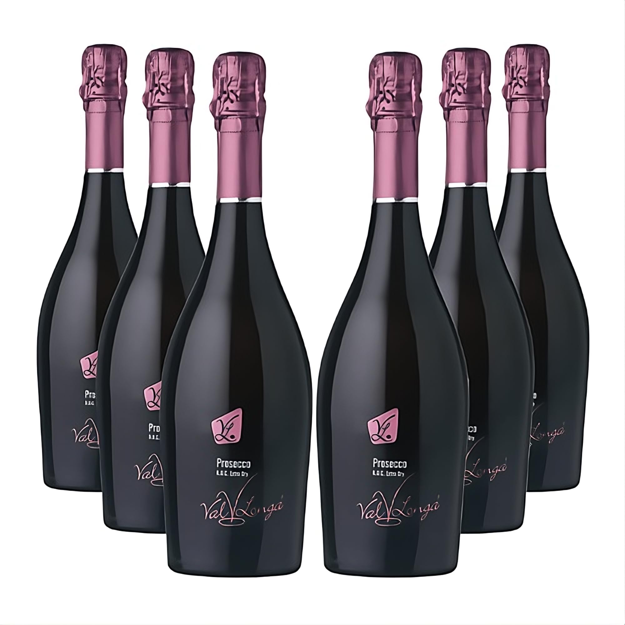 Val Longa Prosecco DOC Spumante Extra Dry - Vendemmia a Mano - Alta Qualità - 6 Bottiglie da 75cl - Vino Bianco