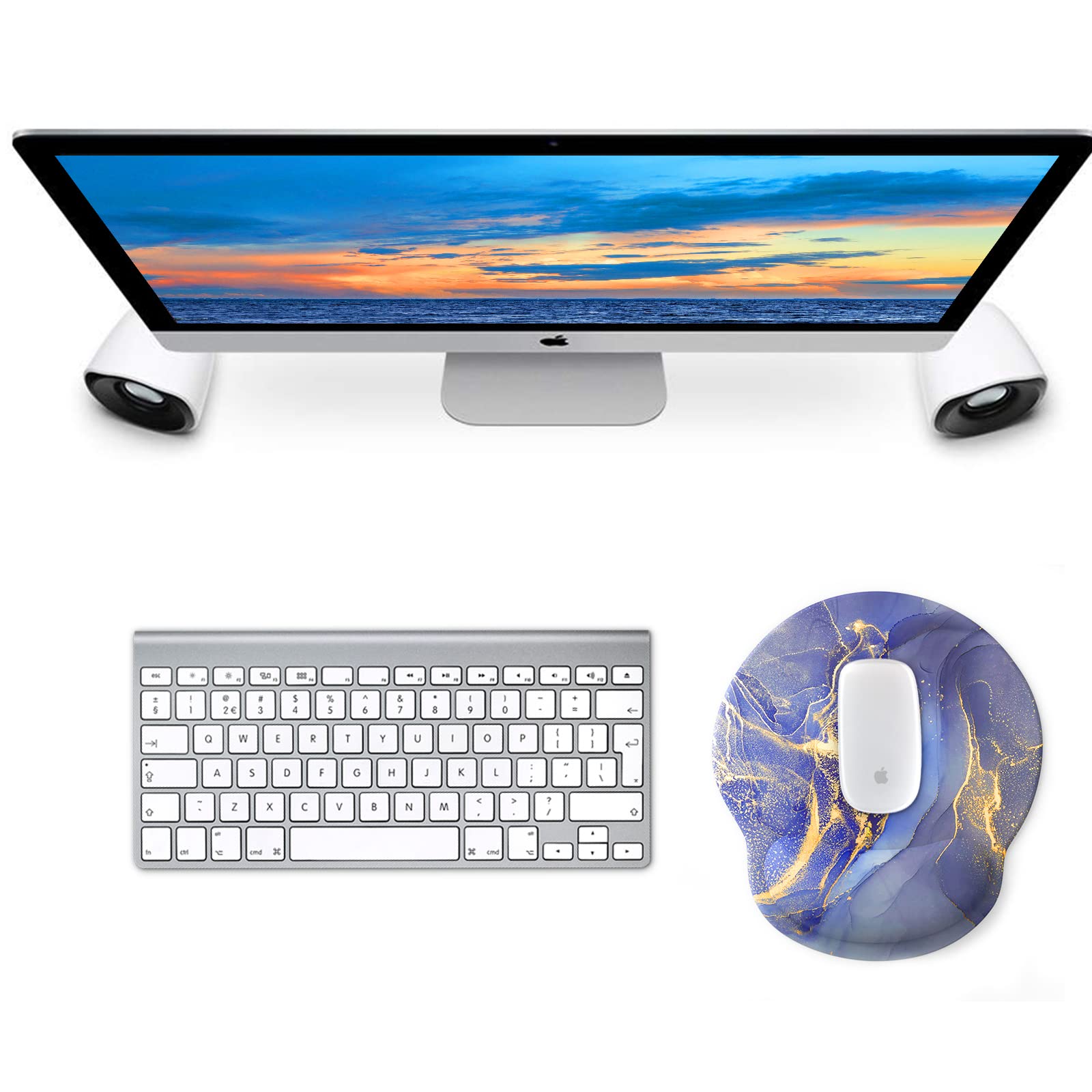 Set Poggiapolsi In Gel Per Tastiera E Mouse - Supporto Morbido Antiscivolo Per Sollievo Dolore - Tocco Fresco - Ergonomico