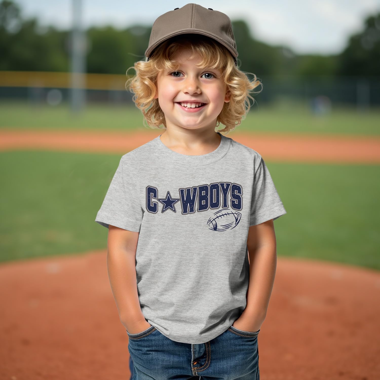 SOFEON Toddler Football Shirt Baby Boys Football Team T-Shirt Funny Game Day Shirts Sports Fans Lover Short Sleeve Tees Tops - Image 2