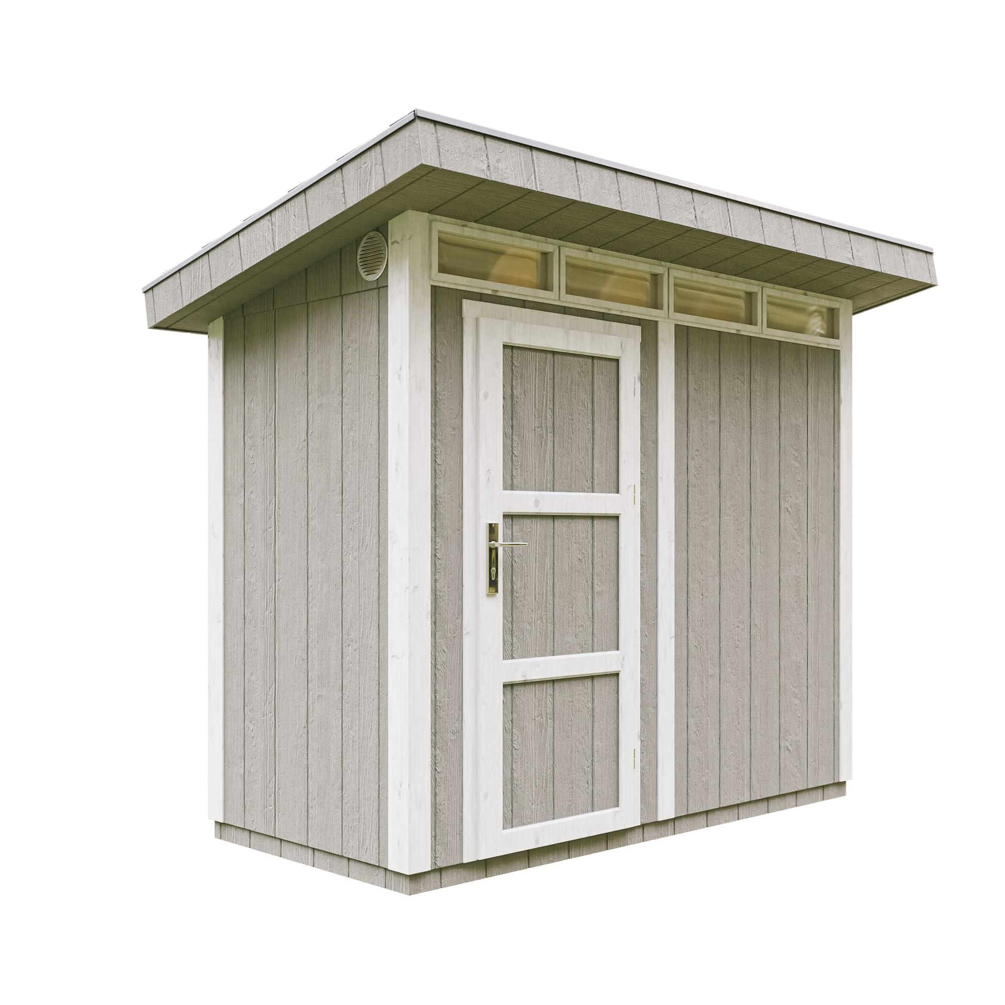 Domek ogrodowy 3m² - Dł. 161xSz. 294cm - Zestaw all-inclusive z podłogą, dachówką bitumiczną, zestawem do malowania - Wykonany z płyt drewnopochodnych LP Smartside - M901 TUNDRA GREY