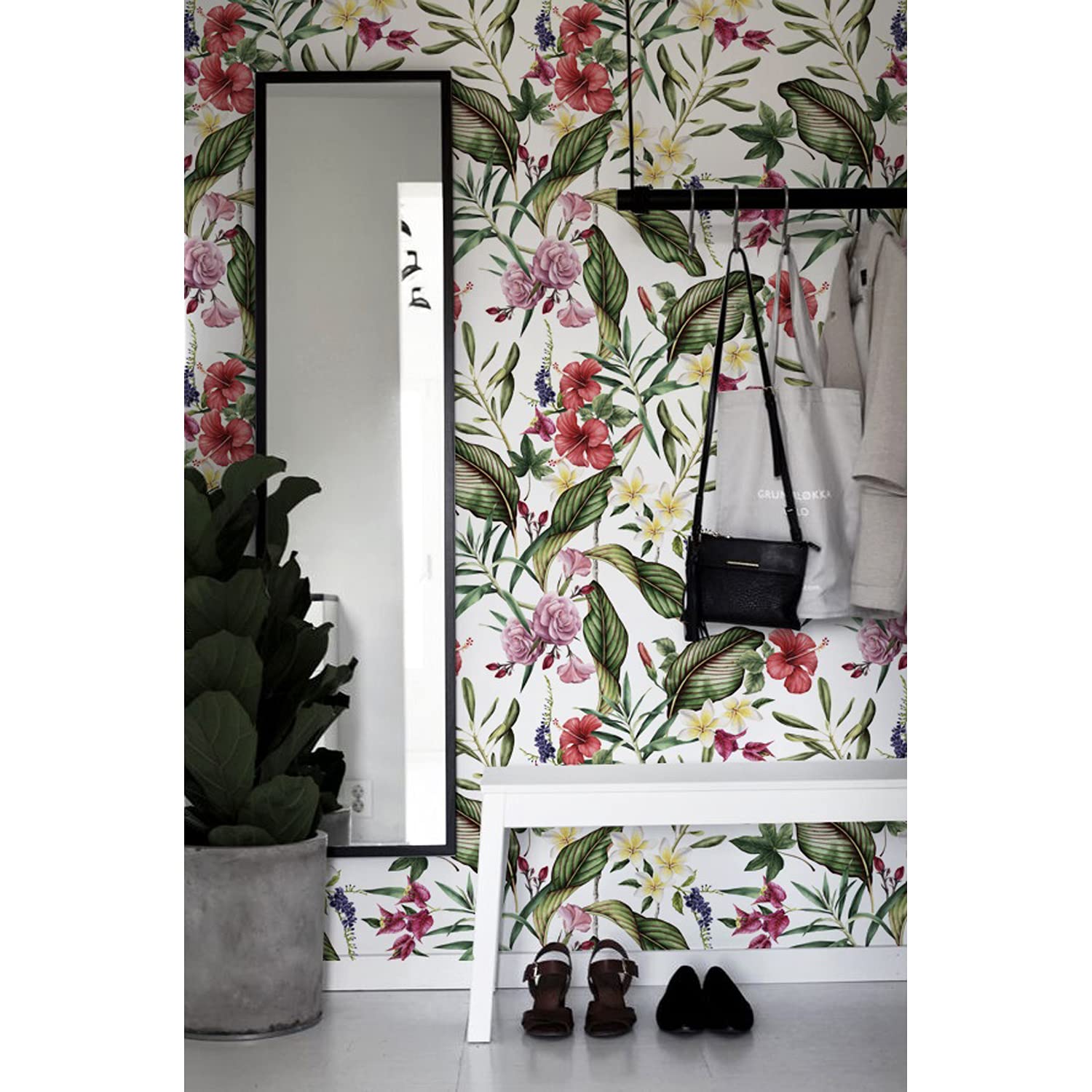 Fotomurale autoadhesivo impermeable de flores para decorar paredes sin esfuerzo