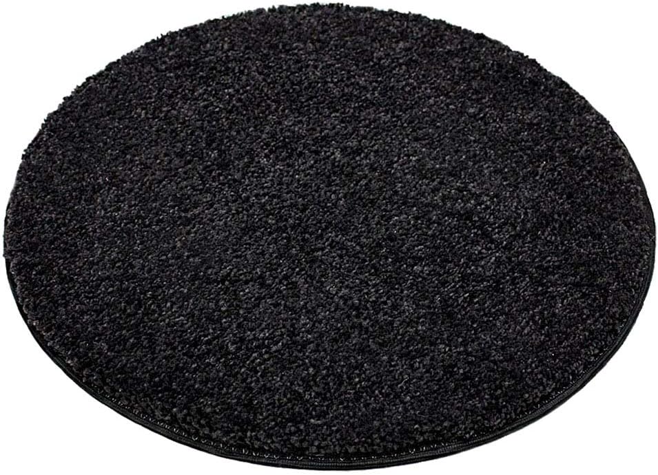 Set 6 Children's Crazy Carpet Circle Seats - 18" Round Rug Mats (Pirate Black)