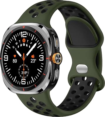 Sport Band for Galaxy Watch Ultra Bands,Compatible with Samsung Watch Ultra Band,Soft Silicone Breathable Waterproof Loop Replacement Strap for Galaxy Ultra Watch Band 47mm for Men