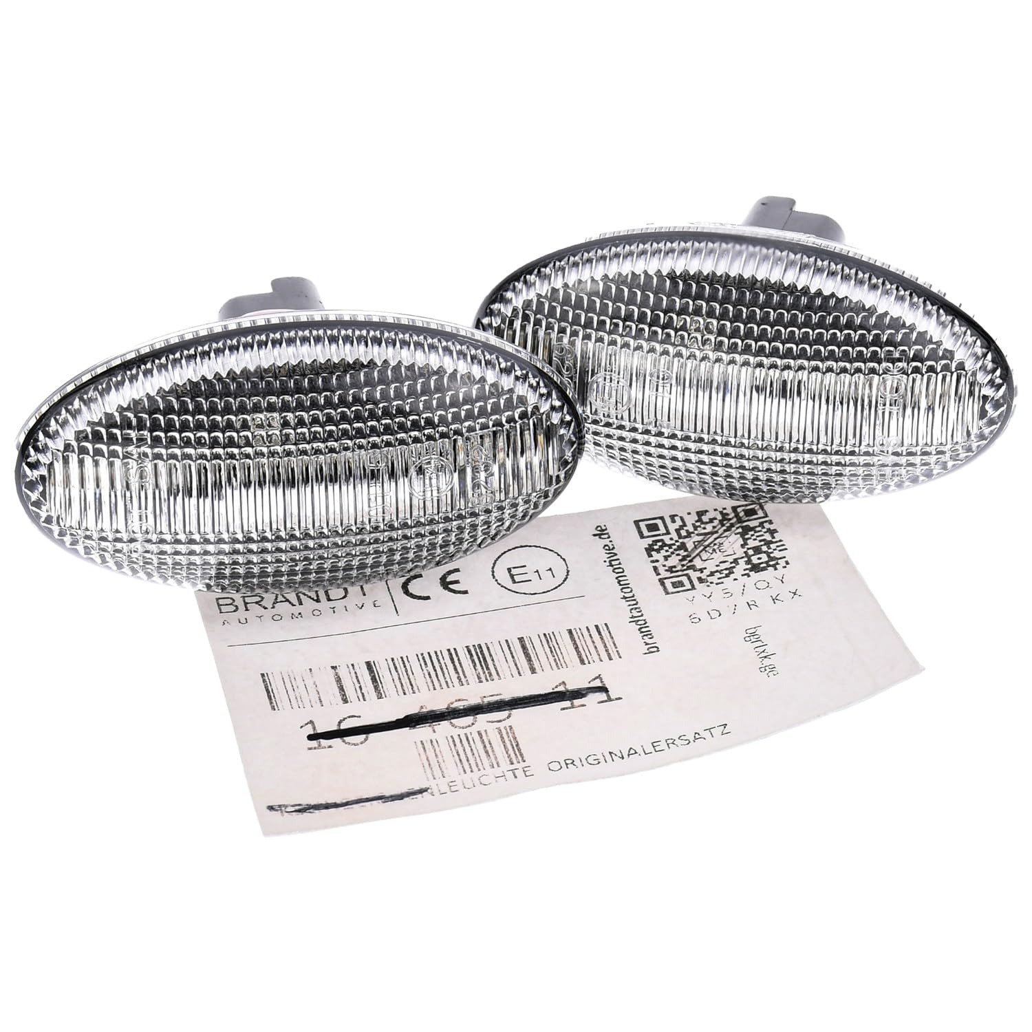 BRANDT Seitenblinker Set LED Kotflügel Blinker + Kabel Weiss passend für Peugeot 407 I D2 107 I 607 I Z8 307 I T5 1007 I A8 206 I 206+ T1 T3E Blinkleuchten