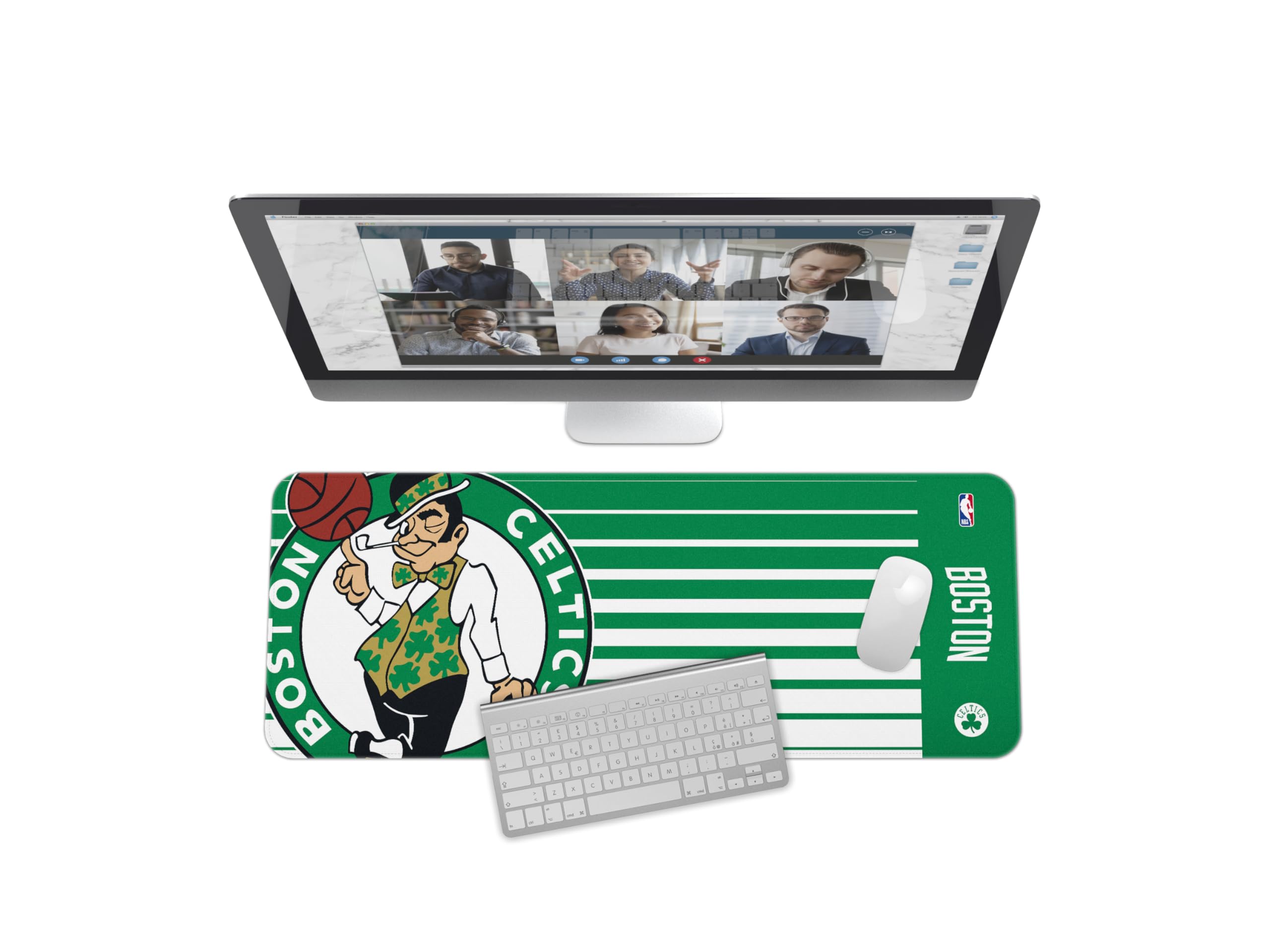 NBA Multifunctional Desk Mat for Desktop, (31.5"x12") - Ultra Soft Fabric with Non-Slip R…