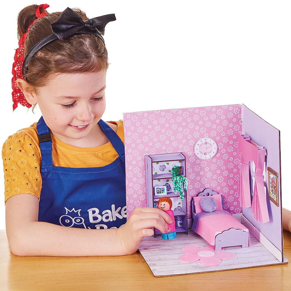 Baker Ross FN255 Mini Doll House Wooden Room Kit - Pack of 1, Kids Dolls House Kit, Handcraft Construction Kit - Image 3