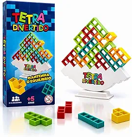 Jogo Tetra Divertido Equilíbrio Infantil +5 Anos | Brinquedo Educativo de Raciocínio e Coordenação | Brinquedo Para Crianças e Adultos | Jogo De Manter o Equilibrio | Jogo Educativo