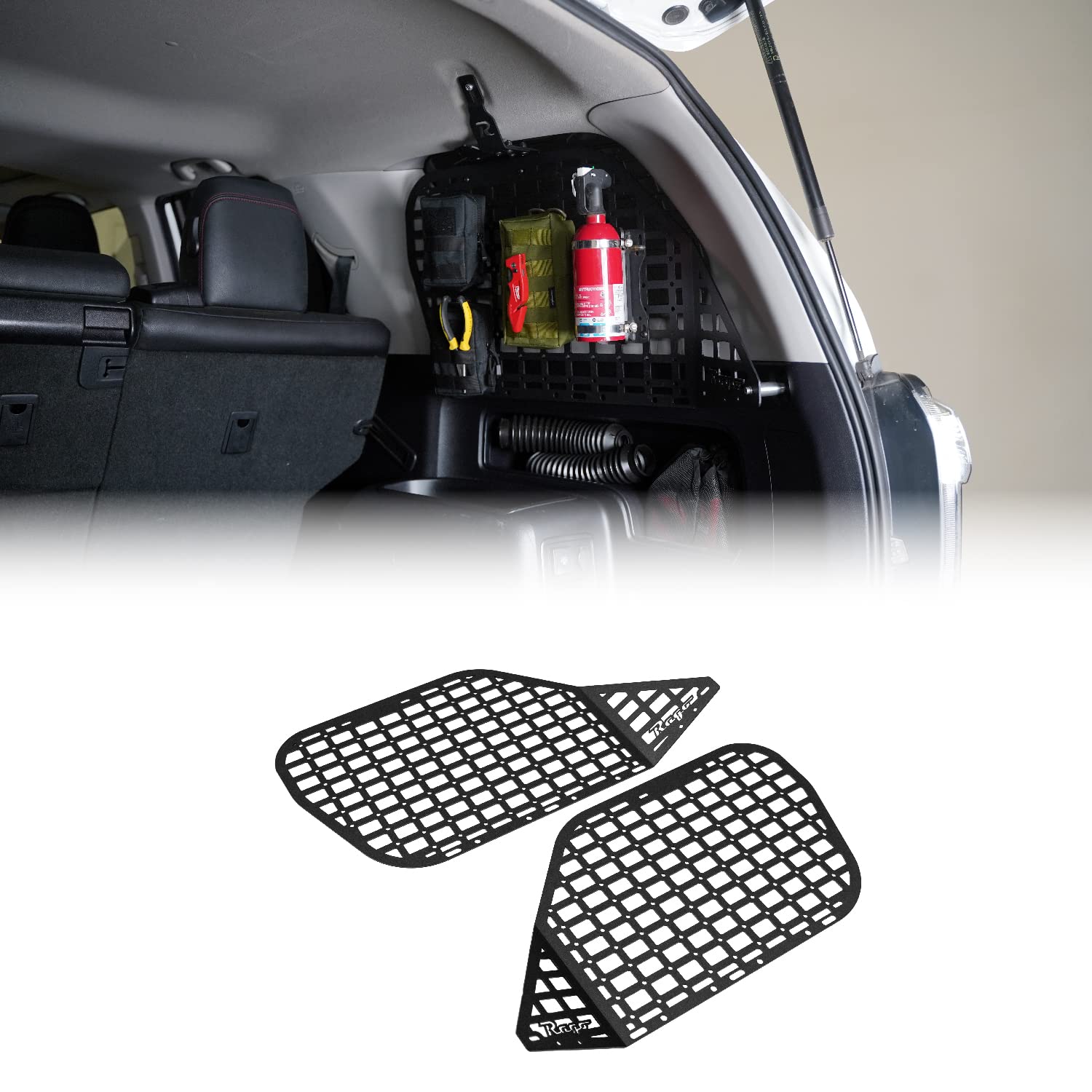 Rago Fabrication Rear Window Molle Panel Storage System for 2010-2023 Toyota 4Runner 5th Gen | Made in The USA | Driver & Passenger Side Pair